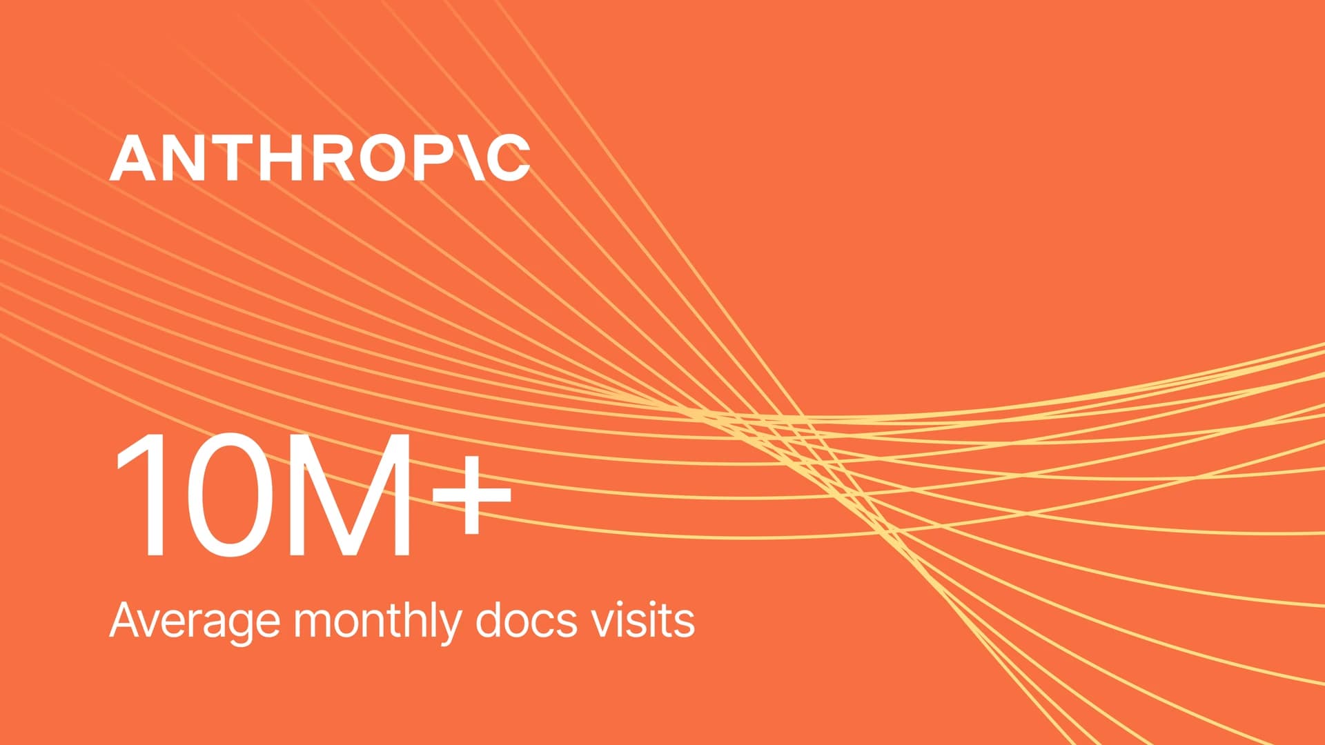 Anthropic: 10M+ average monthly docs visits