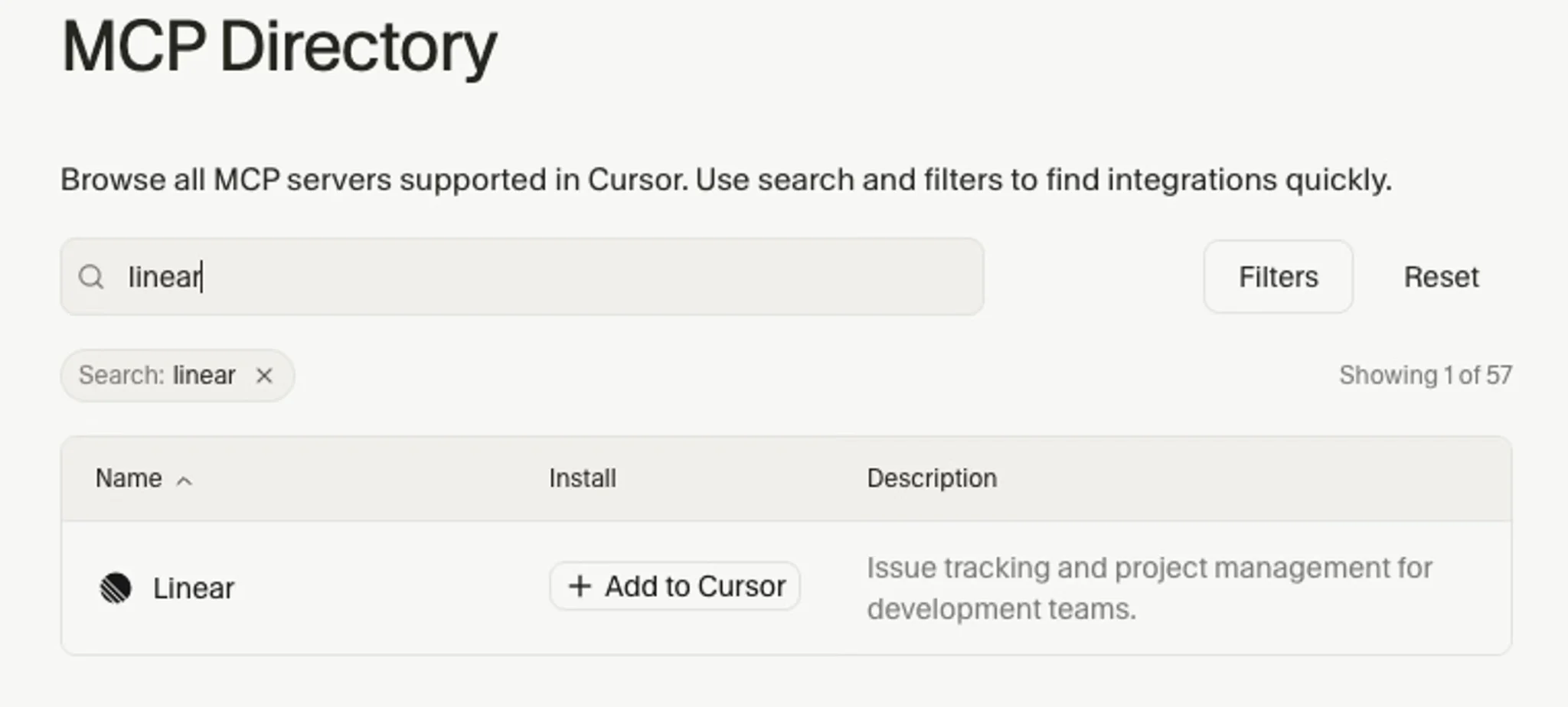 Linear project management interface