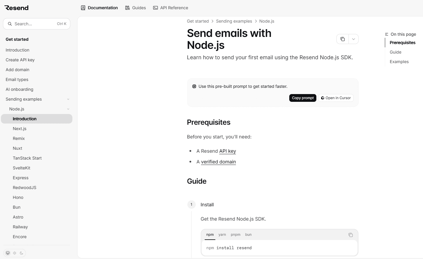 Resend: Send emails with Node.js