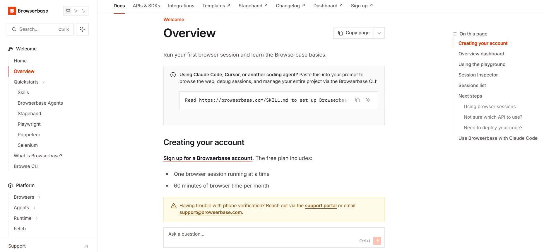 Browserbase: Run your first browser session