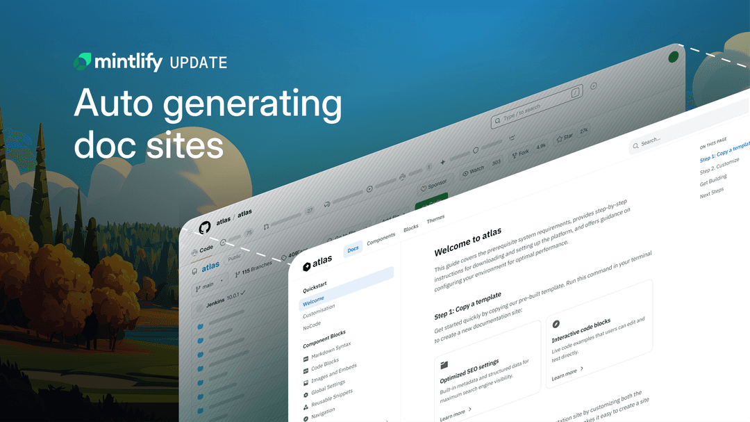 Auto-generating documentation sites from GitHub repos