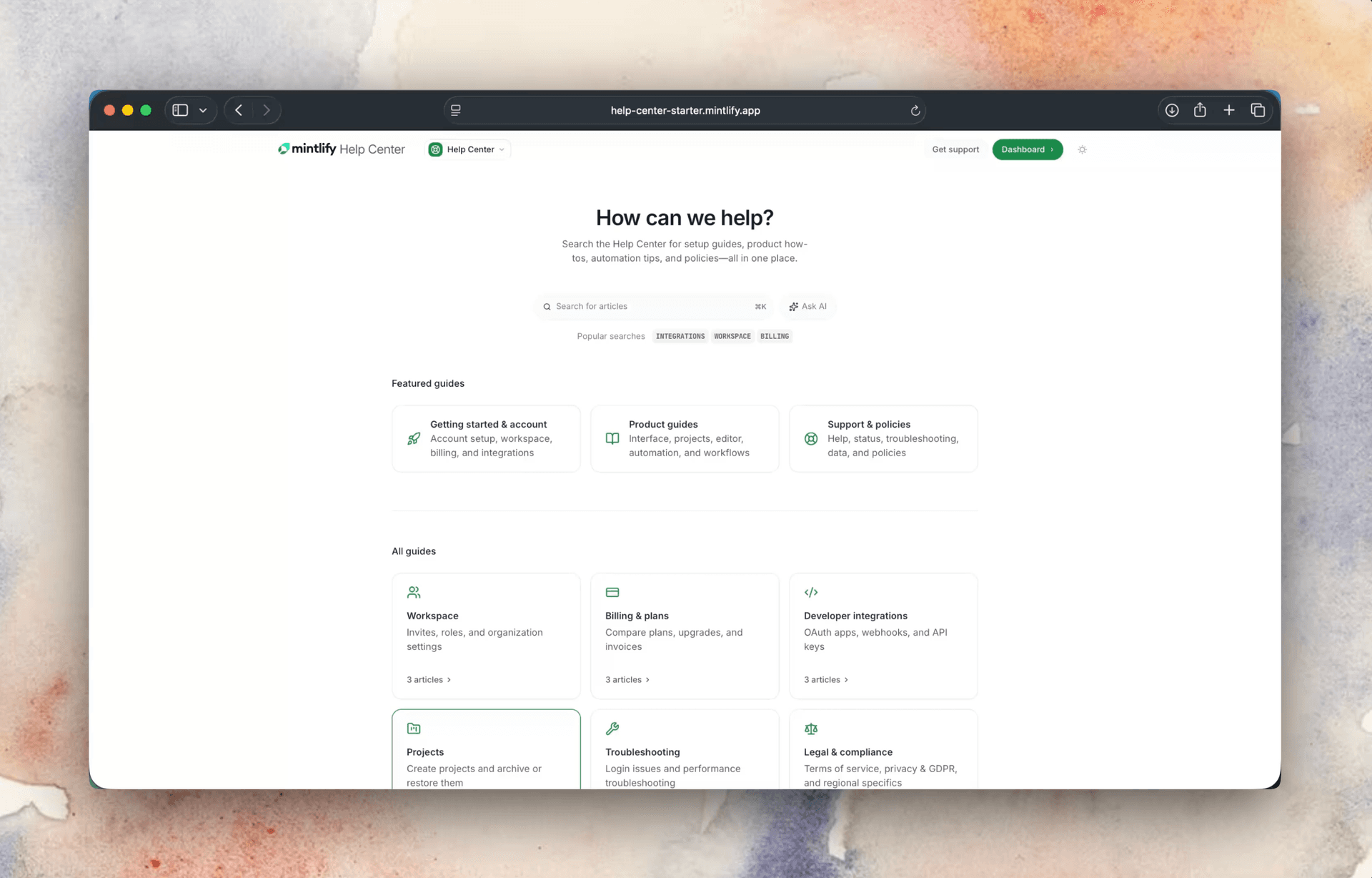Run a help center that answers questions before they become tickets