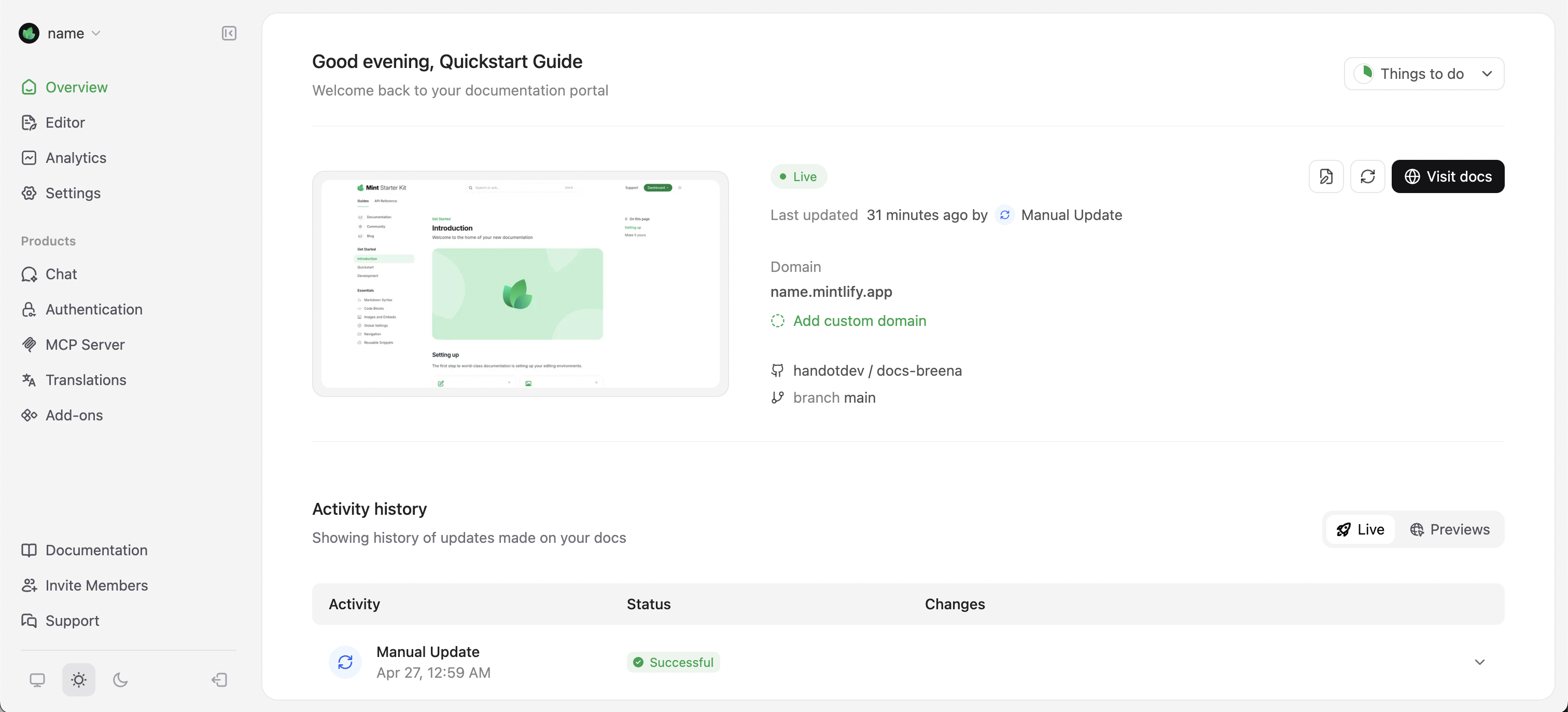 Quickstart - Mintlify