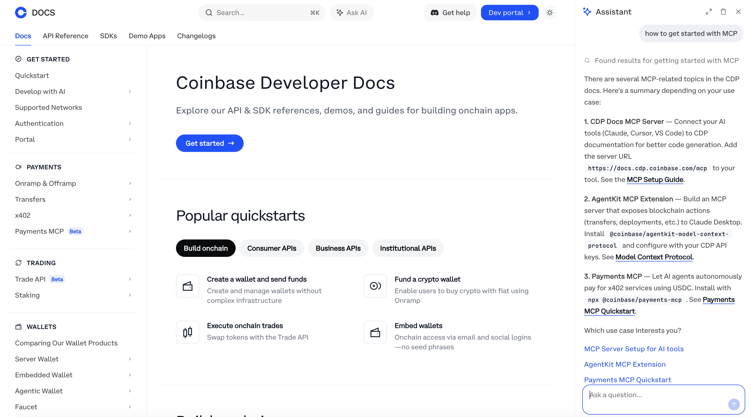 Coinbase documentation